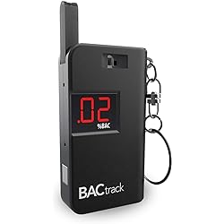 BACtrack Keychain Breathalyzer Black | Ultra-Portable Pocket Keyring Alcohol Tester for Personal Use