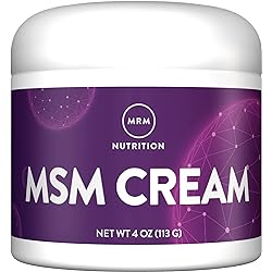 MRM Nutrition MSM Cream | Methyl-sulfonyl-Methane Cream | Joint Health | Hair Skin Nails | Bioavailable Form of Sulfur | 4 Ounces