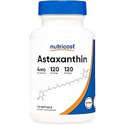 Nutricost Astaxanthin 4mg, Gluten Free and Non-GMO, 120 Softgels 4 Month Supply