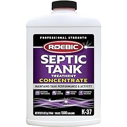 Roebic K-37-Q-C1500-4 Septic Tank Treatment Concentrate Safe for All Plumbing Systems, 32 oz