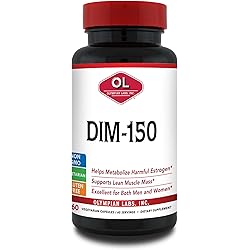 Olympian Labs DIM Supplement 150mg - DIM Diindolylmethane 60 Capsule Supply of DIM for Estrogen Balance, Hormone Menopause Relief, Acne Treatment, PCOS, Bodybuilding