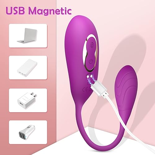 Tapping Clitoral Vibrator with Bullet - SEXY SLAVE Lucy, 2 in 1 Clit & G Spot Vibrator with 7 Modes for Precision Multi-Pleasure, Waterproof Rechargeable Sex Toy for Women