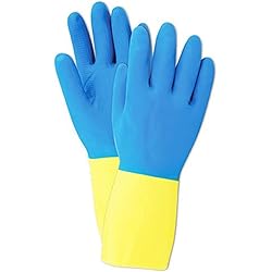 Soft Scrub Neoprene Coated, Reusable Latex Household Glove Large