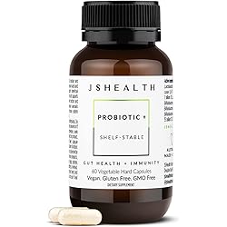 JSHealth Vitamins Gut Health and Immunity Formula | Probiotics for Women and Men | Shelf Stable Probiotic Supplement for Digestive Health and Immune Support 60