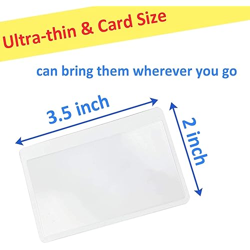 MagDepo Magnifying Sheet 2 Pack 3X PVC Page Size with 2 Bonus Card Magnifier and Pouches, Magnifying Glass for Reading Small Patterns, Maps and Books
