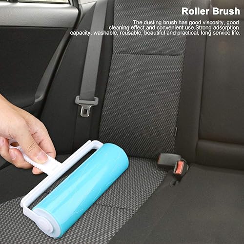 Washable Lint Roller, Reusable Lint Rollers Sticky with Cover for Pet Hair Clothes Roller Dusting Brush Sofa Fluff Cleaner Cleaning Tools