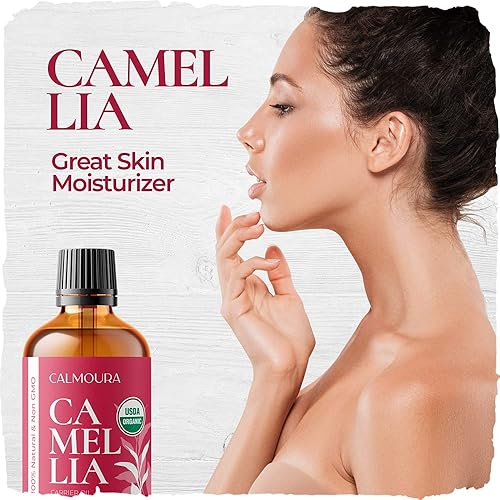 Pure Camellia Seed Oil 118mL 4oz — Cold Pressed, 100% Camellia Carrier Oil — for Anti Aging, Hair Moisturizer, Rejuvenating Skin Oil, Softens Fine Lines, Massage Therapy, Soap Making, Chakra Balancing