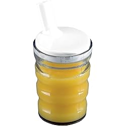 Homecraft Clear Non Spill Cup, Portable Travel Mug with Straw Lid for Children, Elderly and Disabled, Size Small