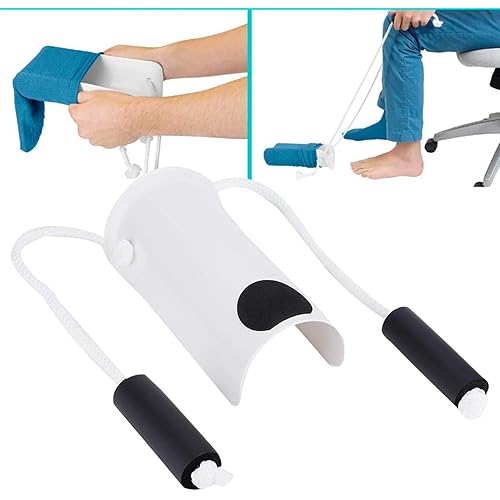 Natudeco Sock Aid Tool Easy On and Off Sock Pulling Wearing Device with 60cm Rope Adjusted for Elderly Assist Home Auxiliary Supplies