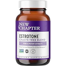 New Chapter Menopause Supplement Estrotone with Evening Primrose Oil Black Cohosh for Hormone Health Vegetarian Capsule, 60 Count