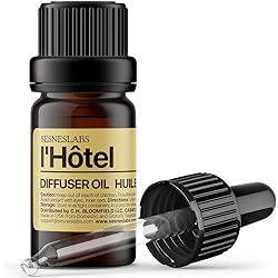 l'Hotel Diffuser Oil, Upscale Lifestyle Hotel Collection,Luxury Neroli,Bergamot,Jasmine,Green Tea,Laurel Leaf, Amber,Musk Essential Oils Blend for Ultrasonic Diffuser Scent Projects.33 oz10 ml
