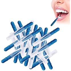 50pcs Soft Interdental Brush Teeth Dental Picks Floss Brush Refill Flosser Toothpick Cleaners Cleaning Tool - Blue