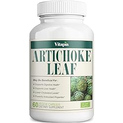 Vitapia Artichoke Leaf 1000mg10000mg per Serving - 10:1 Extract - 60 Veggie Capsules - Vegan and Non-GMO - Supports Digestive Health and Liver Health, Healthy Metabolism, Antioxidant