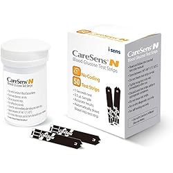 CareSens N Blood Glucose Test Strips 50 ct - Only for CareSens N Family Meter Kits