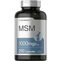 MSM Supplement Capsules | 1000mg | 250 Count | Non-GMO and Gluten Free Formula | Methylsulfonylmethane | by Horbaach