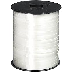 500 Yards White Crimped Curling Ribbon Balloon String Roll Balloon Curling Ribbon for Decoration Balloon Accessories