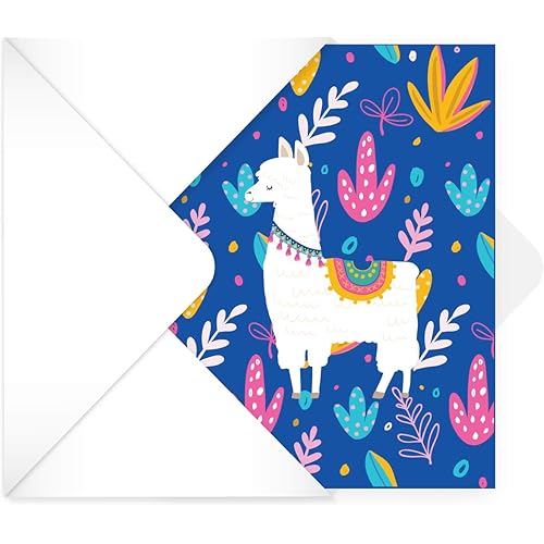 Llama Note Cards 24 Adorable Animal All Occasion Greeting Cards With White Envelopes Birthday Party Cards Alpaca Thank You Note Card Set 6 Cinco De Mayo Fiesta Card Designs