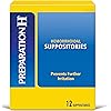 Preparation H Hemorrhoid Suppositories For Itching And Discomfort Relief - 12 Count