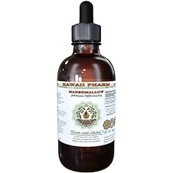 Marshmallow Alcohol-Free Liquid Extract, Organic Marshmallow Althaea officinalis Dried Leaf Glycerite Natural Herbal Supplement, Hawaii Pharm, USA 2 oz