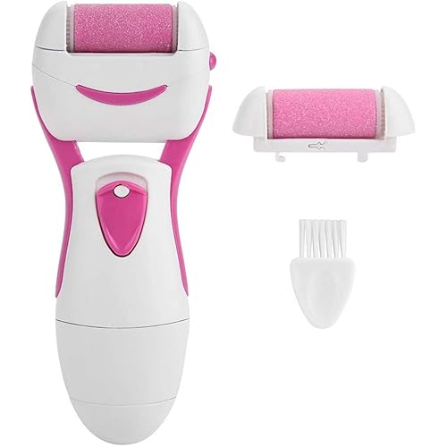 Okuyonic Non-Allergic Fast and Effective Electronic Pedicure Foot Portable Grinding Machine ABS Material Electronic Foot Callus Shaver Bedroom Hotel for HomePink