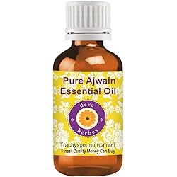 Deve Herbes Pure Ajwain Essential Oil Trachyspermum ammi 100% Therapeutic Grade Steam Distilled 30ml 1 oz