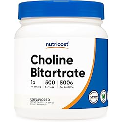 Nutricost Pure Choline Bitartrate Powder 500 Grams