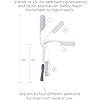Juvo BWLA01 Premium All-in-One Wand Applicator, 23 Long Reach Handle, Adjustable, Includes Bath Sponge and Lotion Pad, 1 Count, White