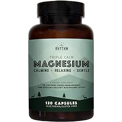 Natural Rhythm Triple Calm Magnesium 150 mg - 120 Capsules – Magnesium Supplement with Magnesium Glycinate, Malate and Taurate