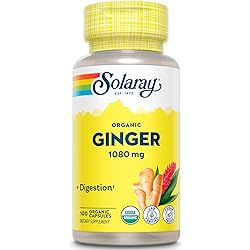 Solaray Ginger Root 540mg | Healthy Cardiovascular, Digestive, Joint & Menstrual Cycle Support | Vegan & Non-GMO | 100 VegCaps