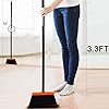 Broom and DustpanDustpan with Broom Combo with 52" Long Handle for Home Kitchen Room Office Lobby Floor Use Upright Stand Up Broom and Dustpan Set for Home