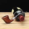 OLD FOX DIY Pipe Stem Replacement Bent Round Saddle Mouthpiece for Tobacco Pipe Fit 9mm Carbon Filters BE0013
