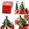 DERAYEE 3D Mini Christmas Treat Gift Boxes, 10 Pcs Party Favors Candy Goody box Christmas Tree Shape boxes with Bells
