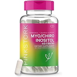 Pink Stork MyoChiro Inositol 40:1 Blend: Myo-Inositol & D-Chiro Inositol, Hormone Balance, Ovarian Support, Fertility Supplements for Women, Fertility Prenatal Vitamins, Women-Owned, 90 Capsules