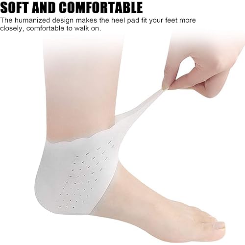 Heel Protectors Heel Support for Plantar Fasciitis Heel Protector Pads for Bone Spur Pain Relief and Cracked Heels for Protecting Your FeetWhite