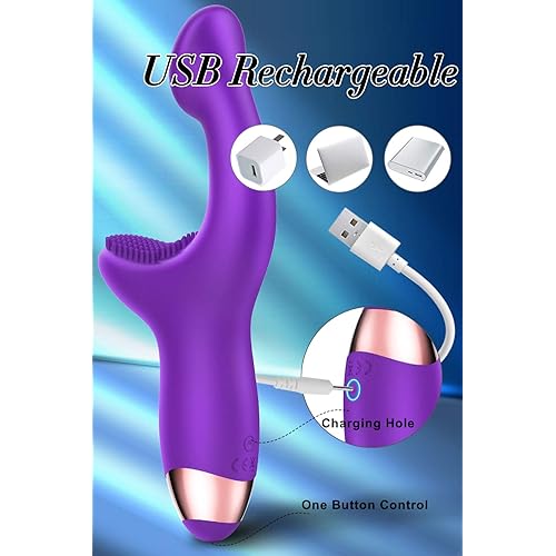 G-spot Vibrator with Tickler, Dual Motors Rechargeable Silicone Stimulator with 10 Vibration Modes Waterproof Sex Toys for Female, Couples