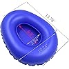 LiXiongBao Portable Air Bedpan, Inflatable Cushions Potty for Home Hospital Elderly Bedridden, Washable Air Inflation Bed Pans for Females, Inflatable Stool Toilet Nursing Toilet Blue