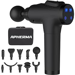 APHERMA Massage Gun, Muscle Massage Gun for Athletes Handheld Deep Tissue Massager Tool 30 Speed Levels 10 Heads, Mothers Day Gifts from DaughterSon