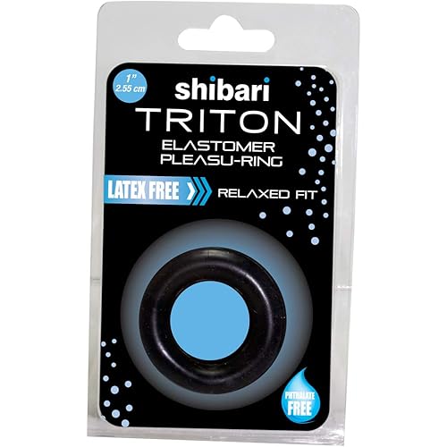 Shibari Triton Elastomer Pleasu-Ring Relaxed Fit Black