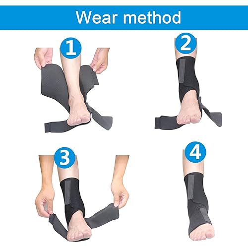 FECAMOS Ankle Stabilizer Brace, Ankle Support Strong Ankle Brace Sports Protection Open Heel Design Best Secure Support for Running Basketball Injury Recovery, SprainLeft Foot, M
