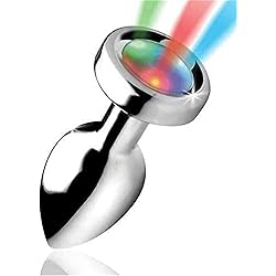 GMGJQR Light Up Butt Plug Stainless Steel Anal Trainer Toys-M