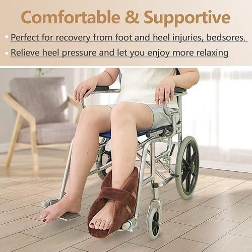 Heel Protector Cushion for Pressure Sores Foot Protector Ankle Heel Protectors for Bed Sores Foot Pressure Ulcer Foam Heel Pain Relief Heel Cushion Foot Support Pillow 1 PCS