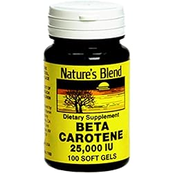 Nature's Blend Beta Carotene 25,000 IU 100 Softgels