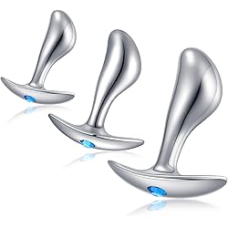 Anal Plugs Luxury Jewelry 3pcs Trainer Kit Butt Plugs with Flared Base Prostate Massage Stimulation Sex Toys for Women Men Beginner
