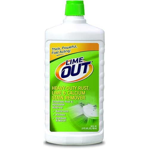 Summit Brands OUT-AO06N-1PACK Lime Out Heavy-Duty Rust, Lime & Calcium Stain Remover, Multi Purpose Cleaner, 24 Ounce, 1 Pack, White, 24 Fl Oz