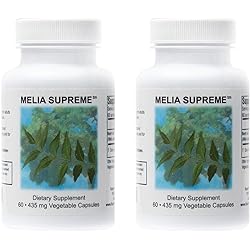 Supreme Nutrition Melia Supreme, 60 Pure Powdered Neem Leaf 435 mg Capsules | 2 Pack