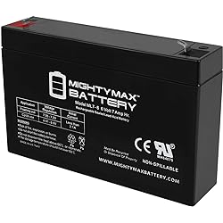 ML7-6 - 6 Volt 7 AH, F1 Terminal, Rechargeable SLA AGM Battery, Mighy Max Product
