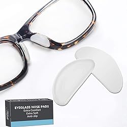 Eyeglass Nose Pads, Adhesive Anti-Slip Nose Pads, Soft Silicone Nose Pad Cushion for Glasses, Eyeglasses, Sunglasses, 12 PairsClear