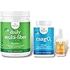 nbpure Daily Multi-Fiber, Premium Fiber Supplement with Prebiotics & Probiotics, Mag O7 Oxygen Digestive System Cleanser and Vitamin B-12 Methylcobalamin Spray Bundle