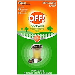 OFF! Backyard Mosquito Repellent Lamp Refills, Contains Two Candle Diffuser Refills, Pack of 2