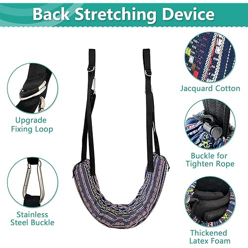 Spine Decompression Back Traction Device Spine Stretcher Back Stretcher for Lower Back Pain Relief Spinal Decompression Back Stretching Device Door Traction Pillow for Joint Stretching